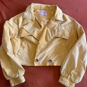 Free people yellow bomber jacket